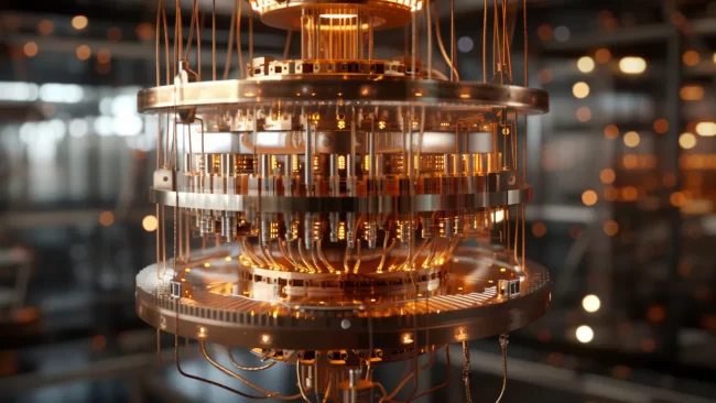 Imagem conceitual de um computador quântico.