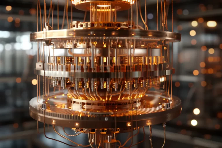 Imagem conceitual de um computador quântico.